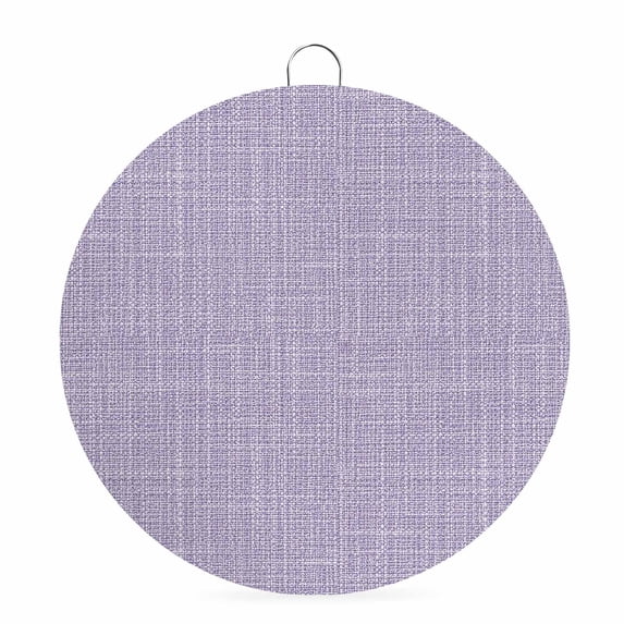 Welcome Sign for Front Door, Purple Round Metal Wall Art Wreaths, Rustic Farmhouse Solid Color Outdoor Indoor Wall Hanging Sign for Porch Decor Housewarming Gifts 7.9 Inch
