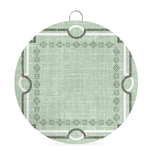 Welcome Sign for Front Door, Sage Green Botanical Round Metal Wall Art Wreaths, Vintage Florals Geometric Minimalist Outdoor Indoor Wall Hanging Sign for Porch Decor Housewarming Gifts 7.9 Inch