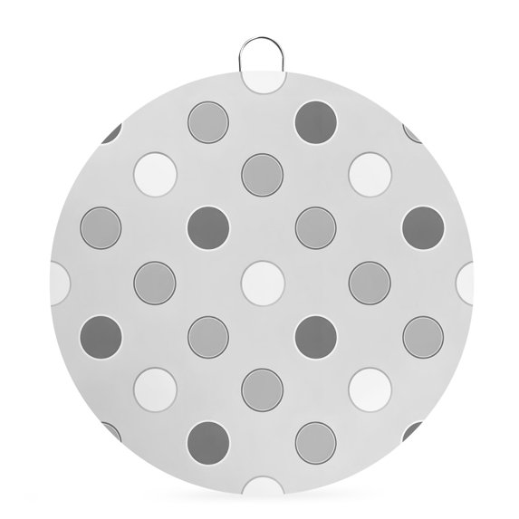 Welcome Sign for Front Door, Simple Pot Dots Round Metal Wall Art Wreaths, Modern Minimalist Dots Pattern Gray Outdoor Indoor Wall Hanging Sign for Porch Decor Housewarming Gifts 7.9 Inch