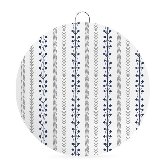 Welcome Sign for Front Door, Simple Striped Round Metal Wall Art Wreaths, Modern Minimalist Lines Pattern Outdoor Indoor Wall Hanging Sign for Porch Decor Housewarming Gifts 7.9 Inch