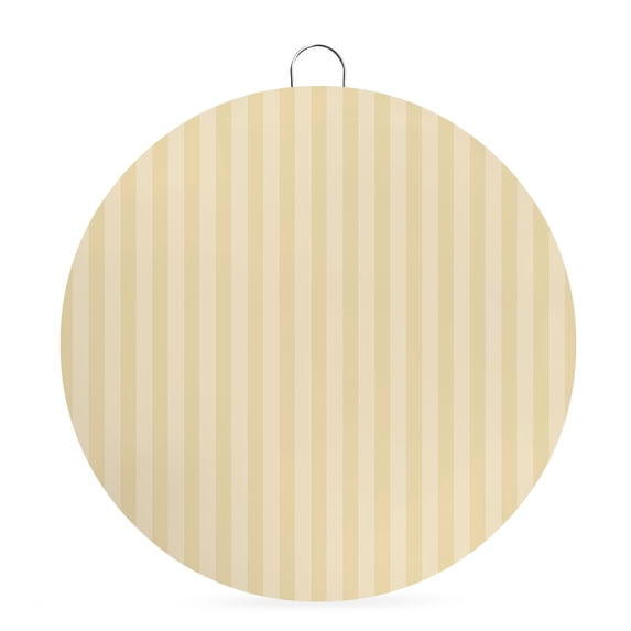 Welcome Sign for Front Door, Yellow Stripes Round Metal Wall Art Wreaths, Modern Vertical Striped Geometric Simple Outdoor Indoor Wall Hanging Sign for Porch Decor Housewarming Gifts 7.9 Inch
