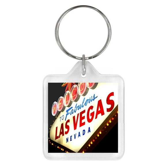 Welcome Sign Las Vegas Keychain Lucite