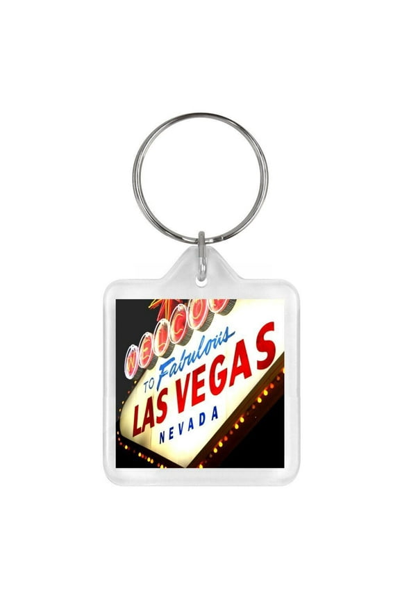 Welcome Sign Las Vegas Keychain Lucite