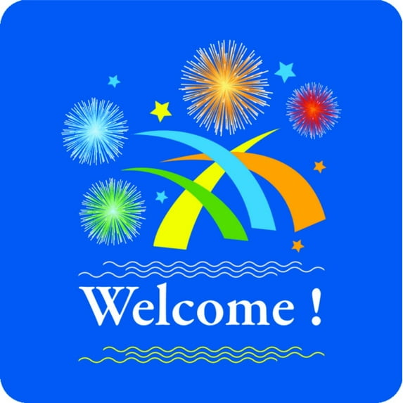 Welcome Sign Picture Art - Living Room - Peel & Stick Sticker - Vinyl Wall Decal Size : 12 Inches X 12 Inches