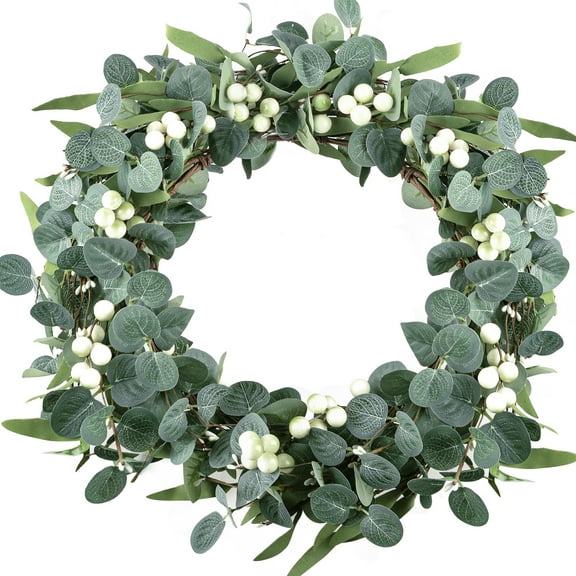 yocbz Daisy Violet Wreath Decor, 16 Inch Spring Summer Wreaths for ...