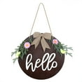 thumbnail image 1 of Welcome Sign for Front Door Round Wood Sign Hanging for Farmhouse porch Spring Decorations for Home Outdoor Indoor,12 Inch, 1 of 6