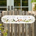 thumbnail image 1 of Vintage Welcome to My Home Sign, Embossed Welcome Sign Wall Decor, Vintage Farmhouse Outdoor Wall Art Sign for Garden & Entryway & Wedding,32x8 Inch, 1 of 6