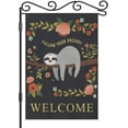 thumbnail image 1 of Welcome Sloth Garden Yard Flag 12.5"x 18" Double Sided Polyester Cute Baby Sloth on the Tree Cartoon Animal House Flag Banners for Patio Lawn Outdoor Home Decor, 1 of 6