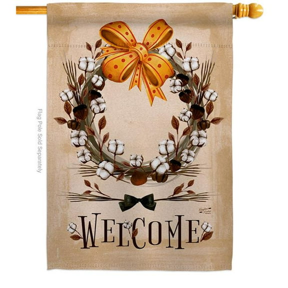 Welcome Southern with Grace Country Living The South 28 x 40 in. Double-Sided Decorative Vertical House Flags for Decoration Banner Garden Yard Gift
