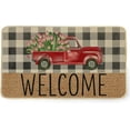 thumbnail image 1 of Welcome Spring Door Mat 17 x 29 Inch, Seasonal Truck Flower Decorative Doormat Non-Slip Rubber Backed Entryway Rugs for Indoor Outdoor Entrance Floor DM057, 1 of 6