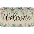 thumbnail image 1 of Welcome Spring Door Mat Patio Eucalyptus Leaves Door Mats for Indoor Outdoor Non Slip Spring Decor Doormat 17"x30", 1 of 6