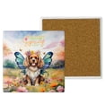 thumbnail image 1 of Welcome Spring Fairy Cavalier King Charles Spaniel in Flower Meadow Set of 4 Stone Coasters Dog Lover Gifts 4x4in Absorbent Soapstone Coaster - 13002, 1 of 5