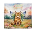 thumbnail image 1 of Welcome Spring Fairy Maine Coon in Flower Meadow Tapestry Cat Lover Kitten Owner Gifts Wall Hanging Backdrop Home Decor - 13002, 1 of 5