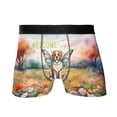 thumbnail image 1 of Welcome Spring Fairy Saint Bernard in Flower Meadow All Over Print Boxer Briefs Underwear for Men Dad St Dog Lover - 13002, 1 of 6