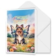 thumbnail image 1 of Welcome Spring Fairy Shetland Sheepdog in Flower Meadow 5x7in Folded Greeting Card Sheltie Dog Lover Gifts Single Note Card with Envelope - 13002, 1 of 5