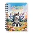 thumbnail image 1 of Welcome Spring Fairy Siberian Husky in Flower Meadow Spiral Bound Journal Husky Dog Lover Gifts 5x7in Spiral Notebook - 13002, 1 of 5