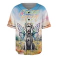 thumbnail image 1 of Welcome Spring Fairy Weimaraner in Flower Meadow All Over Print 3D Baseball Shirt Weim Gray Ghost Dog Lover Softball Sport - 13002, 1 of 6