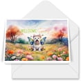 thumbnail image 1 of Welcome Spring Fairy West Highland White Terrier in Flower Meadow 7x5in Folded Greeting Card Westie Westy Dog Lover Single Note Card with Envelope - 13002, 1 of 5