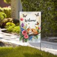thumbnail image 1 of Welcome Spring Garden Flag Sleeping Kitten Flowers & Butterflies Double Sided 12x18 Inch Outdoor Yard Decoration Home Gifts for Men Women Birthday Gifts Memorial Day, 1 of 7
