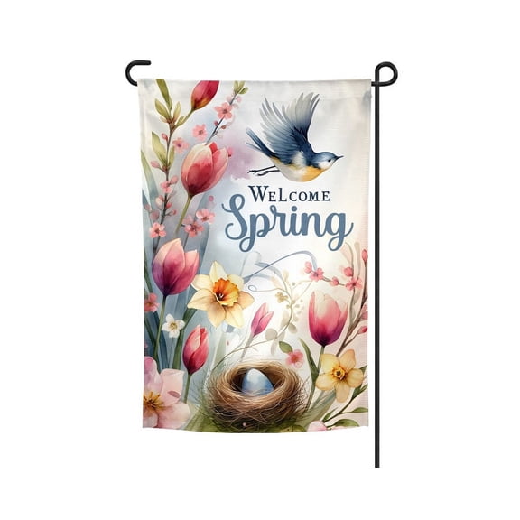 Welcome Spring Garden Flag
