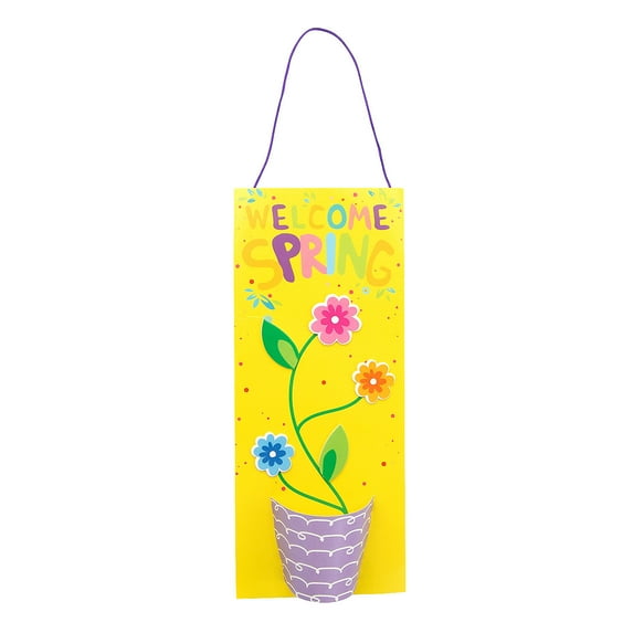 Welcome Spring Hanging Sign Craft Kit - Makes 12.