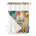 thumbnail image 1 of Welcome Spring No Hooks Shower Curtain with Snap-in Liner Watercolor Flowers Farmhouse Green Leaves Vintage Shower Curtains for Bathroom, Waterproof, Easy Install, Washable 60"x72", 1 of 9