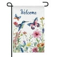 thumbnail image 1 of Welcome Spring Hummingbird and Floral Garden Flags 12×18 Inch Double Sided Decorative Yard Banner Seasonal Flag for Outdoor Outside Decor, 1 of 6