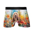 thumbnail image 1 of Welcome Spring Summer Afghan Hound Portrait Flower Blue Sky All Over Print Boxer Briefs Underwear for Men Dad Dog Lover - 12001, 1 of 6