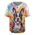 thumbnail image 1 of Welcome Spring Summer Boston Terrier Portrait Flower Blue Sky All Over Print 3D Baseball Shirt Gentleman Dog Lover Gifts Softball Sport - 12001, 1 of 6