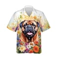 thumbnail image 1 of Welcome Spring Summer Bullmastiff Portrait Flower Blue Sky Hawaiian Shirt Breathable Summer Unisex Merch Dog Lover - 12001, 1 of 6