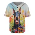 thumbnail image 1 of Welcome Spring Summer Doberman Pinscher Portrait Flower Blue Sky All Over Print 3D Baseball Shirt Doberman Dog Lover Gifts Softball Sport - 12001, 1 of 6