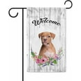 thumbnail image 1 of Welcome Spring Summer Flowers American Staffordshire Terrier Decor Garden Flag Lovely Floral Seasonal Home Decor Banner for Outside Double Side 12.5X18 Inch, 1 of 6