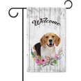 thumbnail image 1 of Welcome Spring Summer Flowers Beagle Dog Decor Garden Flag Lovely Floral Seasonal Home Decor Banner for Outside Double Side 12.5X18 Inch, 1 of 6