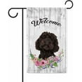 thumbnail image 1 of Welcome Spring Summer Flowers Labradoodle Decorative Garden Flag Dog Floral Seasonal Home Decor Banner for Outside 12.5X18 Inch Double Sided Style 2, 1 of 5