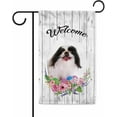 thumbnail image 1 of Welcome Spring Summer Flowers Lovely Pekingese Dog Decor Garden Flag Lovely Floral Seasonal Home Decor Banner for Outside Double Side 12.5X18 Inch, 1 of 6