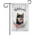 thumbnail image 1 of Welcome Spring Summer Flowers Siba Inu Decor Garden Flag Lovely Floral Seasonal Home Decor Banner for Outside Double Side 12.5X18 Inch, 1 of 6