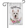 thumbnail image 1 of Welcome Spring Summer Flowers Westie Decorative Garden Flag Dog Floral Seasonal Home Decor Banner for Outside 12.5X18 Inch Double Sided, 1 of 6