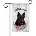 thumbnail image 1 of Welcome Spring Summer Flowers Wheaton Terrier Decorative Garden Flag Dog Floral Seasonal Home Decor Banner for Outside 12.5X18 Inch Double Sided Style 2, 1 of 6