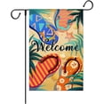 thumbnail image 1 of Welcome Spring Summer Garden Flag Colorful Flip Flops Garden Flags Summer Tropical Beach,Double Sided Brulap Yard Flag for Outdoor Outside Seasonal Spring Decoration, 1 of 5