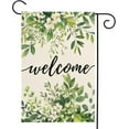 thumbnail image 1 of Welcome Spring Summer Garden Flag Spring Eucalyptus Leaf Garden Flags for Outside 12x18 Double Sided Colorful Floral Yard Flag Farmhouse for Outside Decorations Flags, 1 of 6