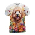 thumbnail image 1 of Welcome Spring Summer Goldendoodle Portrait Flower Blue Sky All Over Print 3D Shirt Unisex Merch Doodle Dog Lover Gifts Idea - 12001, 1 of 6