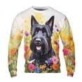 thumbnail image 1 of Welcome Spring Summer Scottish Terrier Portrait Flower Blue Sky All Over Print 3D Sweatshirt Unisex Merch Scottie Dog Lover Gifts - 12001, 1 of 6
