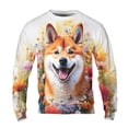thumbnail image 1 of Welcome Spring Summer Shiba Inu Portrait Flower Blue Sky All Over Print 3D Sweatshirt Unisex Merch Shibas Dog Lovers Gifts Idea - 12001, 1 of 6