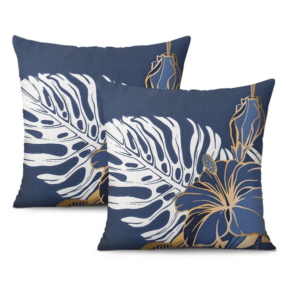 Welcome Spring/Summer with Floral Wildflowers & Home Sweet Home 18x18 Inch Pillow Covers - Set of 2 for Farmhouse Decoration