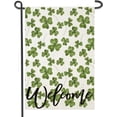 thumbnail image 1 of Welcome St. Patricks Day Garden Flags 12x18 Inch Double Sided, Seasonal Lucky Sharmrocks Clover Decorations, Small Spring Irish Decor for Yard Outside Outdoor Anniversary, 1 of 6