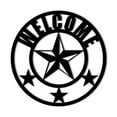 thumbnail image 1 of Welcome Star Round Sign - Beautiful Solid Steel Home Decor Decorative Accent Metal Art Wall Sign, 1 of 6
