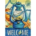 thumbnail image 1 of Welcome Summer Blue Lantern Decorative Garden Flag, Beach Coastal Crab Starfish Shell Yard Outside Decorations, Nautical Seasonal Burlap Outdoor Small Home Decor Double Sided 12 x 18, 1 of 6