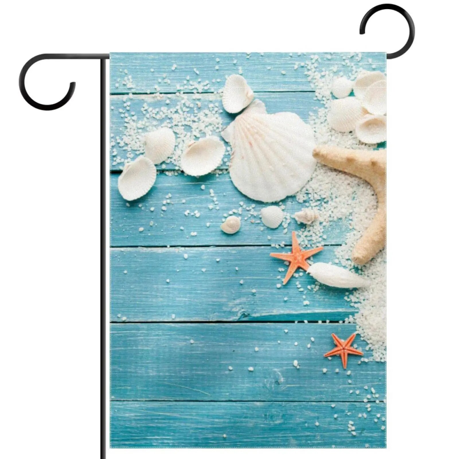 Summer Coastal Garden Flag Nautical Tropical Conch StarShell