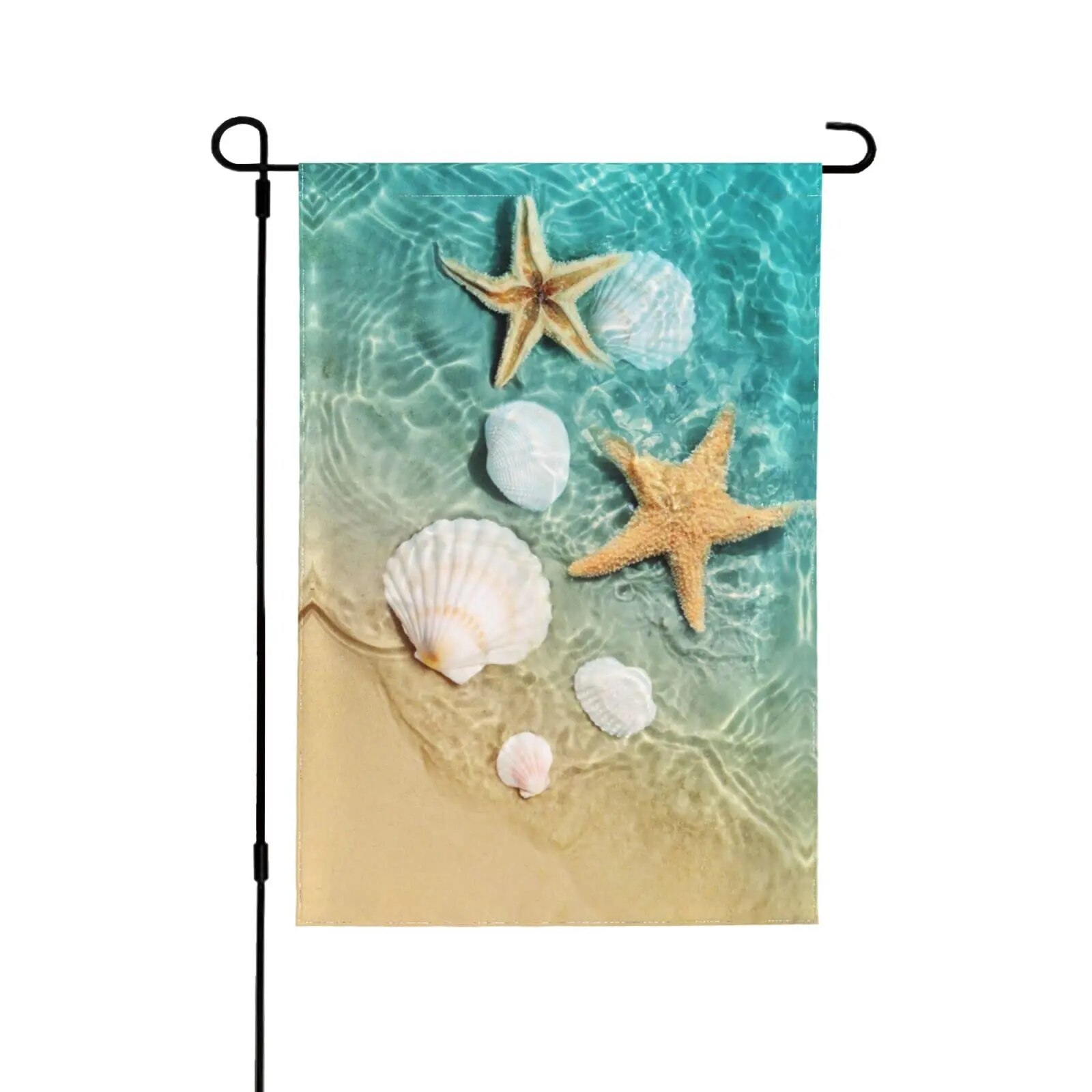 Summer Coastal Garden Flag Nautical Tropical Conch StarShell