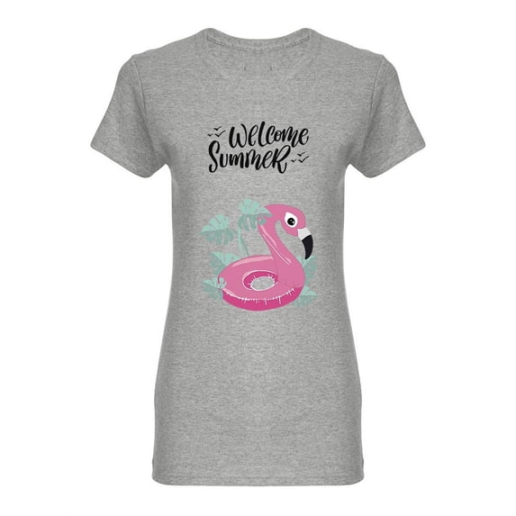 Welcome Summer Design Shaped T-Shirt Women -Image by Shutterstock, Female Small